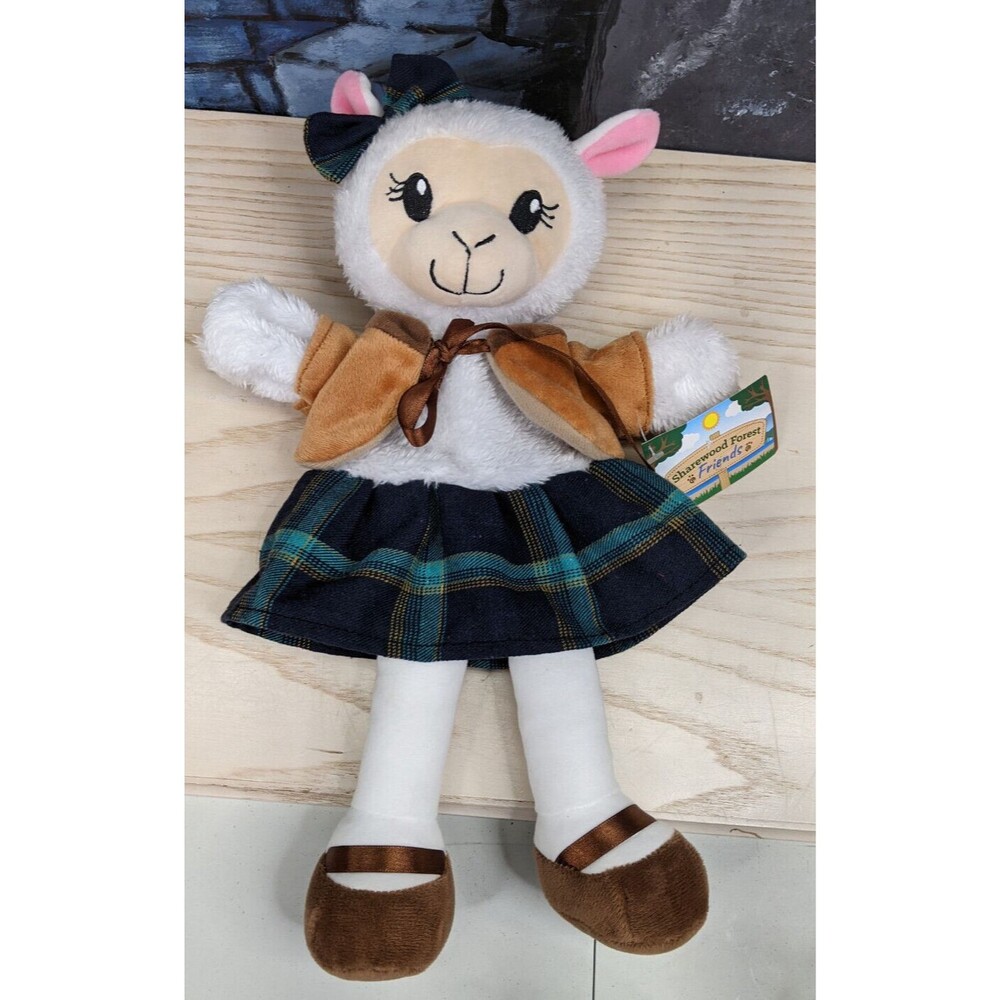 Sharewood Forest Friends Aria the Alpaca Hand Puppet Kids Toddlers Playtime Tags